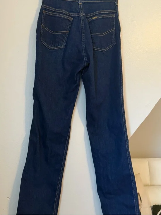 Vintage OshKosh Jeans USA Union Tag Talon Zip High Rise Dark Wash Straight Leg - Picture 3 of 12